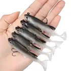 Htdob 5 шт. мягкая искусственная плавающая приманка, силиконовая искусственная рыболовная свинцовая Мормышка, рыба 13 г 8,5 см, подледная рыба