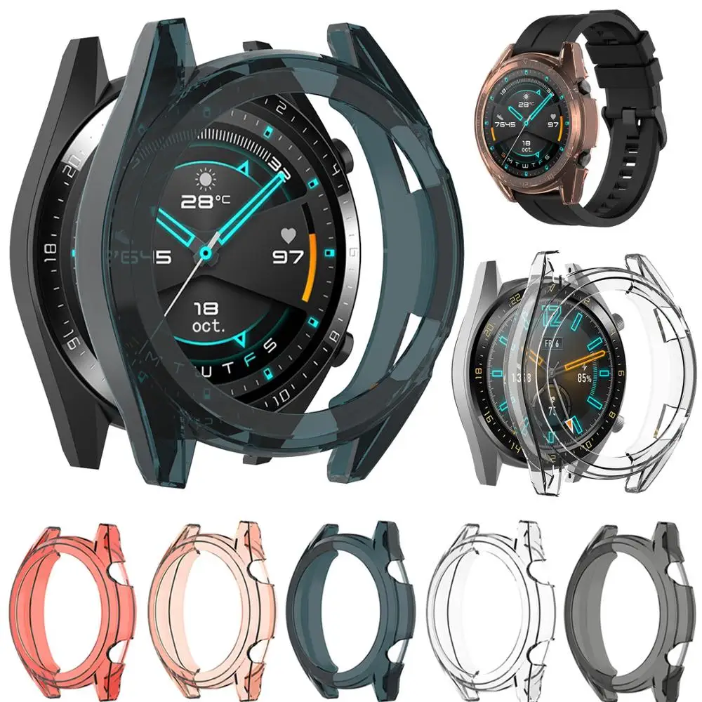 Силиконовый противоударный защитный чехол для Huawei watch GT 42 мм 46 GT2 2 мягкий