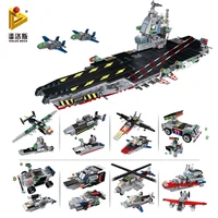 panlos 725pcs ww2 modern navy moc battleship fighter submarine model high tech diy childrens toy sticker gift building blocks