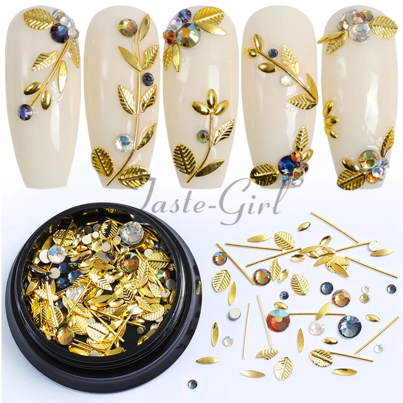 1 бутылка золотых металлических ломтиков блестки для ногтей украшение перо