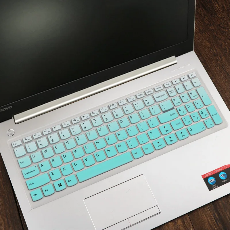 Аксессуары для ноутбуков lenovo Ideapad 310 15 510 15 110 15 17, ноутбук 15 ''15,6 дюймов, защитный чехол для клавиатуры ноутбука - Цвет: Gradual Mint