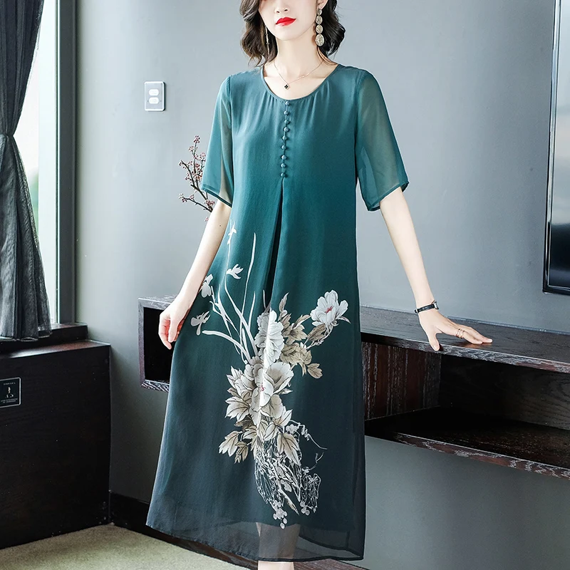 Платье для женщин длинное лето 2020 новое платье с коротким рукавом женское из