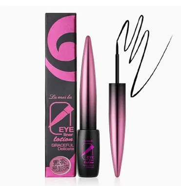 Жидкая подводка для глаз водостойкая стойкая Черная гелевая легкая в носке