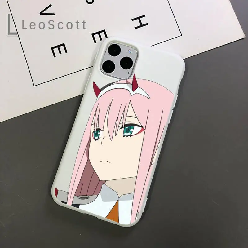 

Zero Two Darling in the FranXX Anime Phone Case Candy Color for iPhone 11 12 mini pro XS MAX 8 7 6 6S Plus X 5S SE 2020 XR