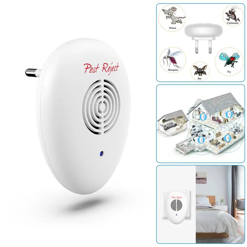 

2021 Multi-Purpose Mosquito Killer Ultrasonic Mouse Repellent Home Room Use Rat Mouse Mosquito Repeller Trap US/EU Plug