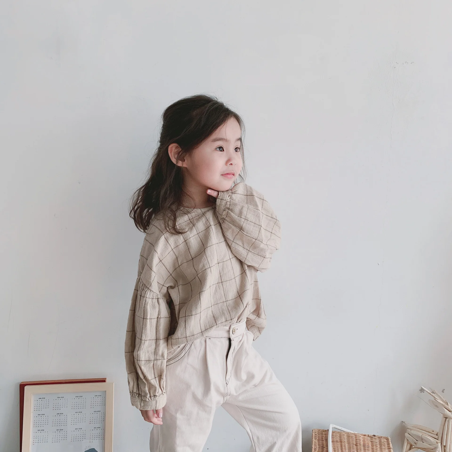 Хлопковая рубашка из пеньки для девочек на весну и лето новый стиль Футболка с