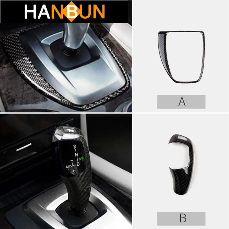 

Carbon Fiber Console Armrest Decoration Cover Gear Shift Frame Trim For BMW 5 Series E60 Interior Stickers Auto Accessories