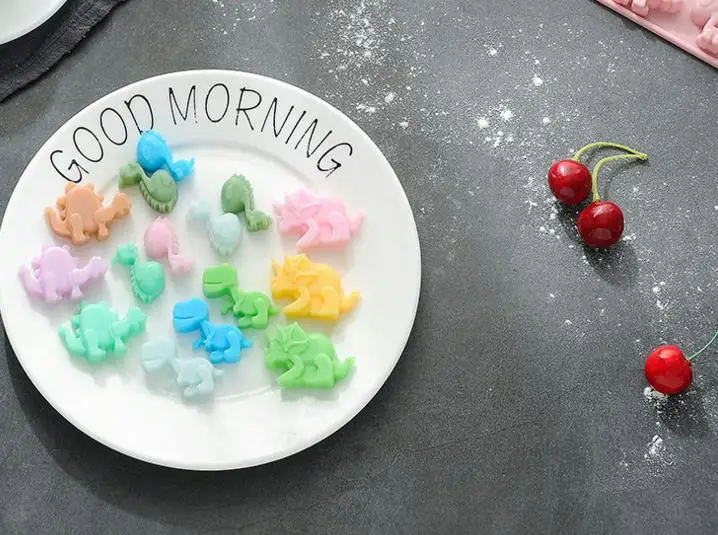 1 Pcs Dinosaur Chocolate Molds Cake Decorating Tools 3D Candy Gummy Silicone Mold Dessert DIY Baking Cookie Craft | Дом и сад