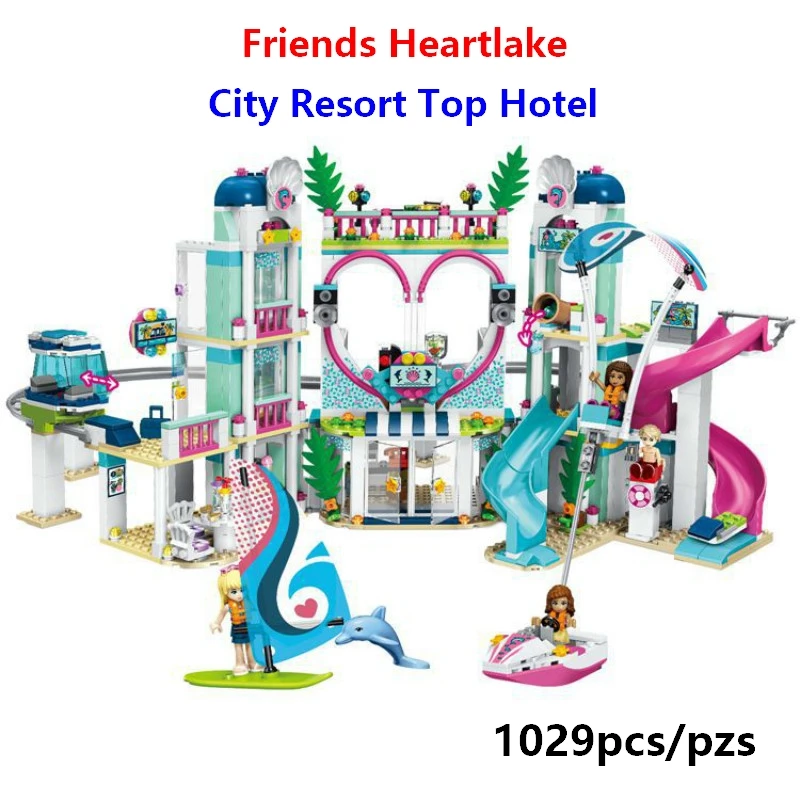 Новинка Lepining girl Friends hospital Heartlake City 41347 Топ отель строительные блоки комплект для