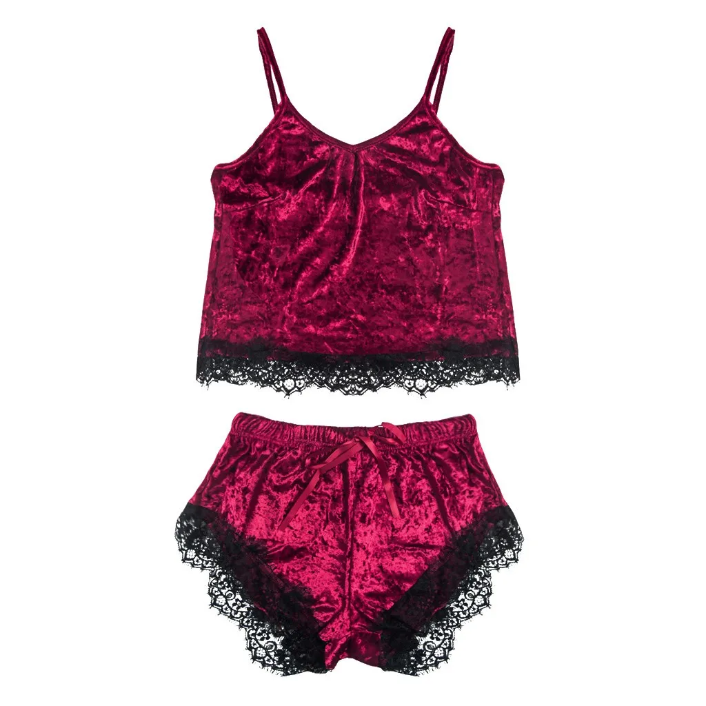 

V-Neck Pyjamas Sleeveless Cute Cami Top Sexy Lingerie Female Lace Perspective Temptation Sling Nightgown Sleepwear Fashion Hot