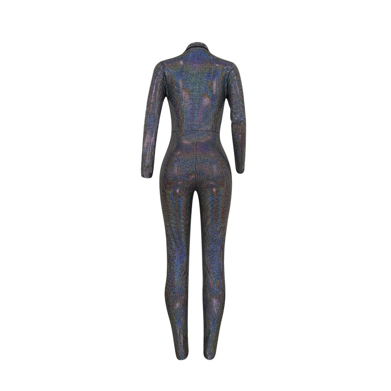 

Autumn Bodycon Deep V-neck Long Sleeve Jumpsuit Women Sexy Club Bodycon Night Party Rompers One Piece Overalls Streetwear