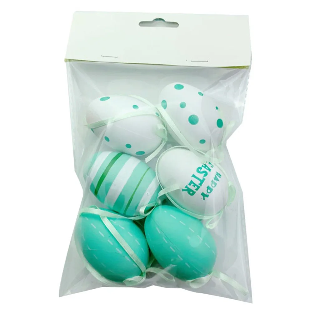 6 шт. пасхальные пластиковые разноцветные декоративные яйца|Украшения своими