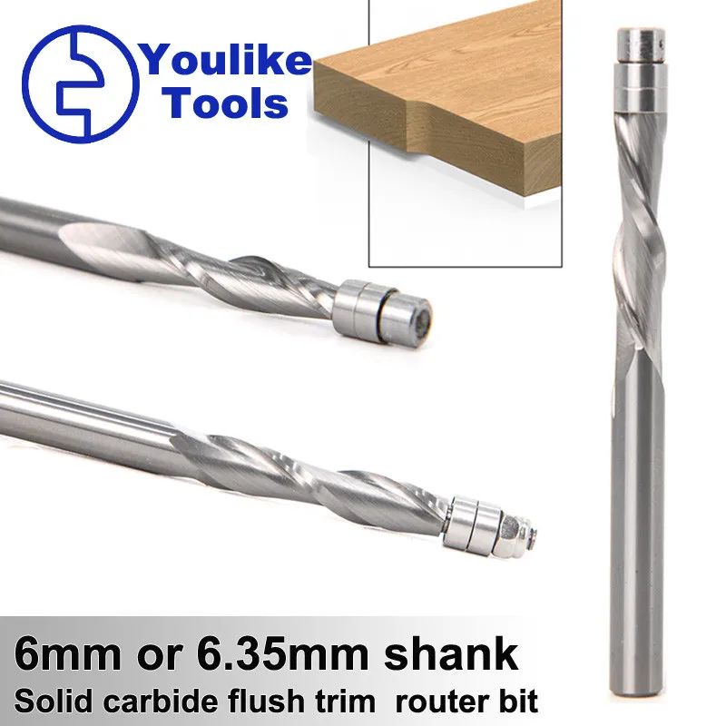 

Wood milling cutters woodworking tools cnc Router Bits Milling cutter for wood Solid carbide-tipped cutter end mill 6mm shank