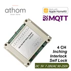 Релейный модуль Wi-Fi ATHOM Homekit и MQTT, 4 канала, самоблокирующийся входной контроллер, 5 В, 12 В, 7 в-30, AC90-250V в