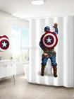 Водонепроницаемая шторка для душа Капитан Америка