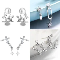 Wholesale 20pcs/lot DHL Shipping Latest Design 100% Real 925 Sterling Silver Earrings CZ Crystal Women Quality Jewelry 210928-11