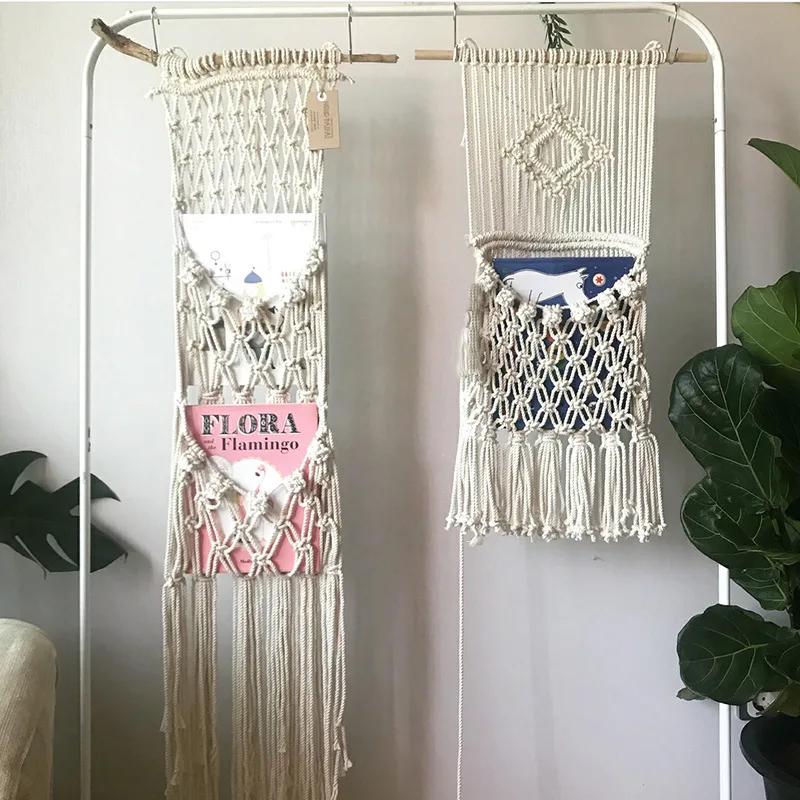 Nordic гобелены тканые домашний Декор стены подвесной в технике макраме журнал