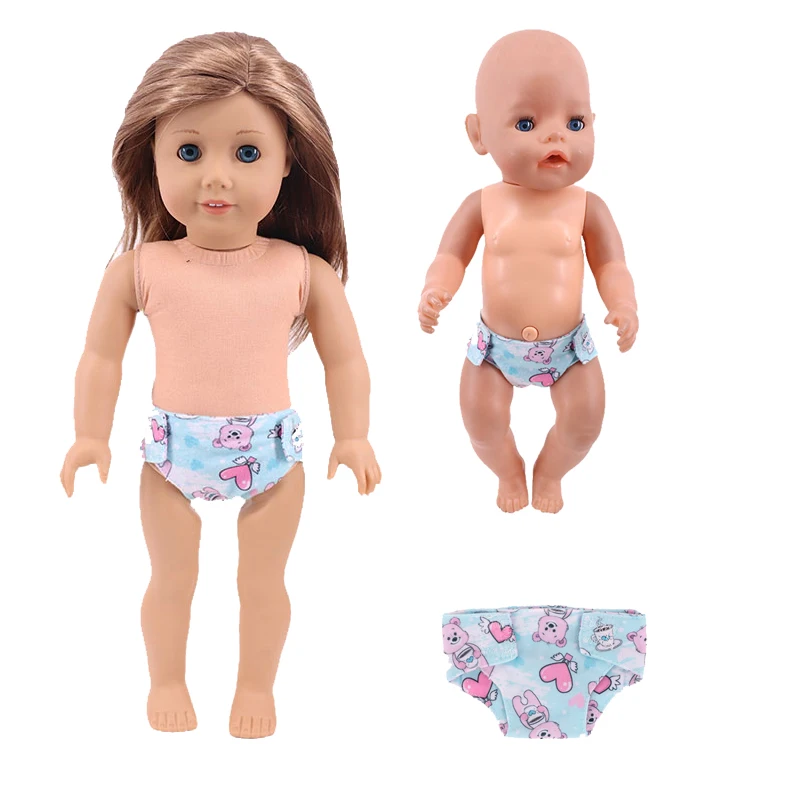 Кукольные подгузники милое нижнее белье с принтом в виде животных и фруктов для