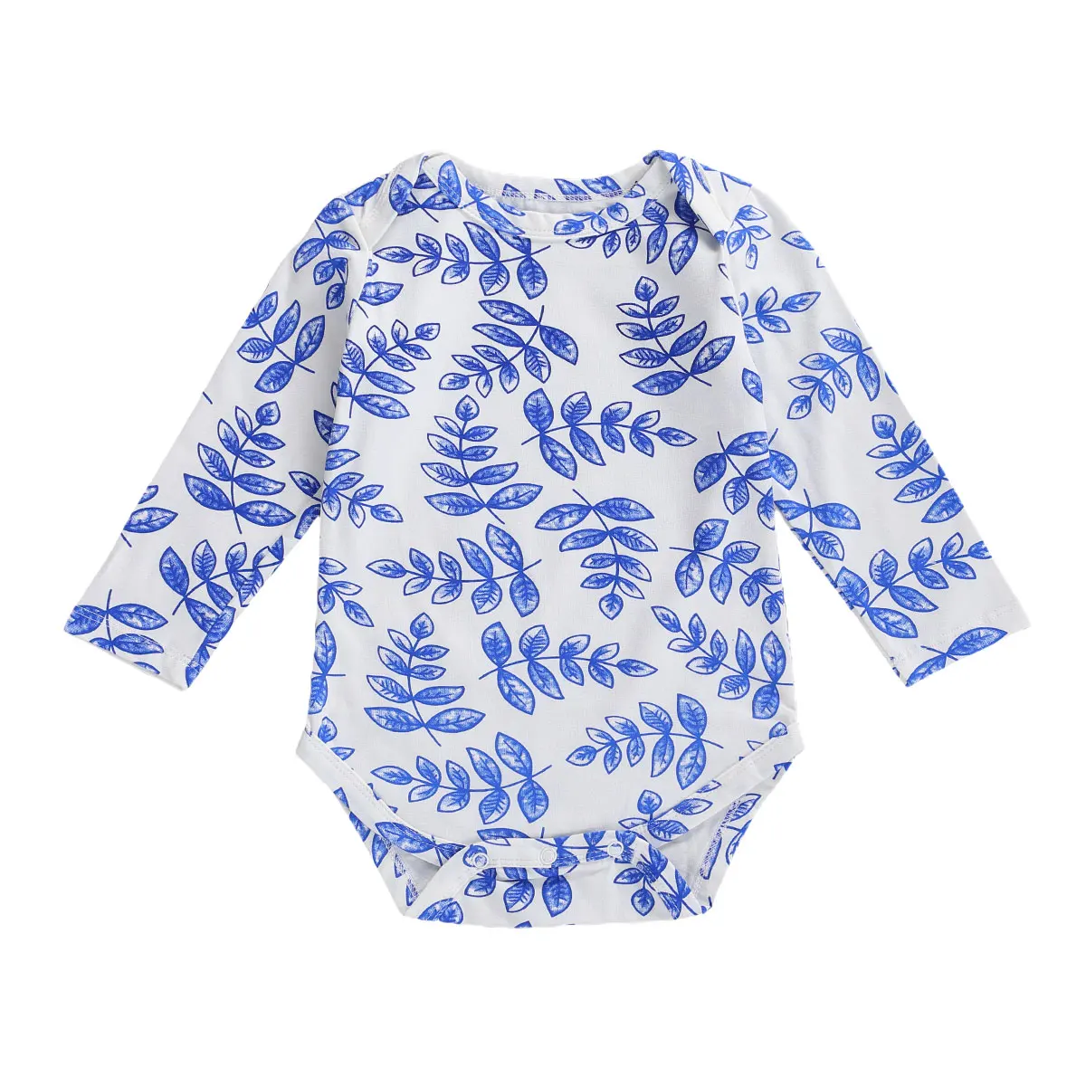 Детский комбинезон для новорожденных девочек и мальчиков с принтом листьев