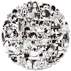 Смешанные аниме наклейки граффити для гитары ноутбука скейтборда атаки на демонов Титанов убийца Классические черно-белые DIY наклейки игрушки