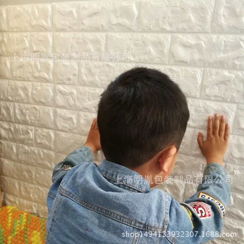10 шт. 70*77 3D кирпичные настенные наклейки Самоклеящиеся DIY ПЭ пены обои гостиной ТВ фон Декор панели детская комната протектор