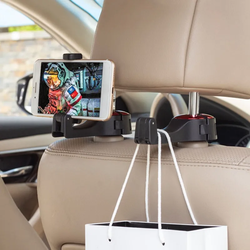 

Lazy Storage Mobile Phone Holder Car Back Seat Hook Multi-Function Hanging Bracket Rear Seat Phone Headrest Bracket