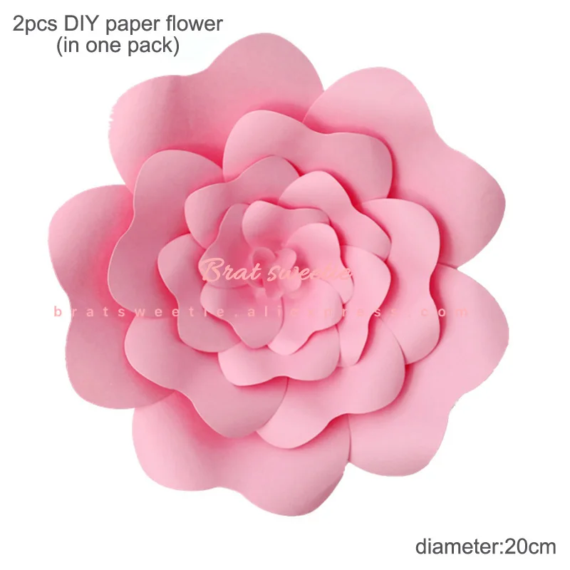 20cm s4 pink Вечерние бумажные цветы для настенного декора с изображением единорога, рога, ресниц, украшения для дня рождения и вечеринки, детский фон для фотосъемки своими руками - Цвет: 20cm s4 pink