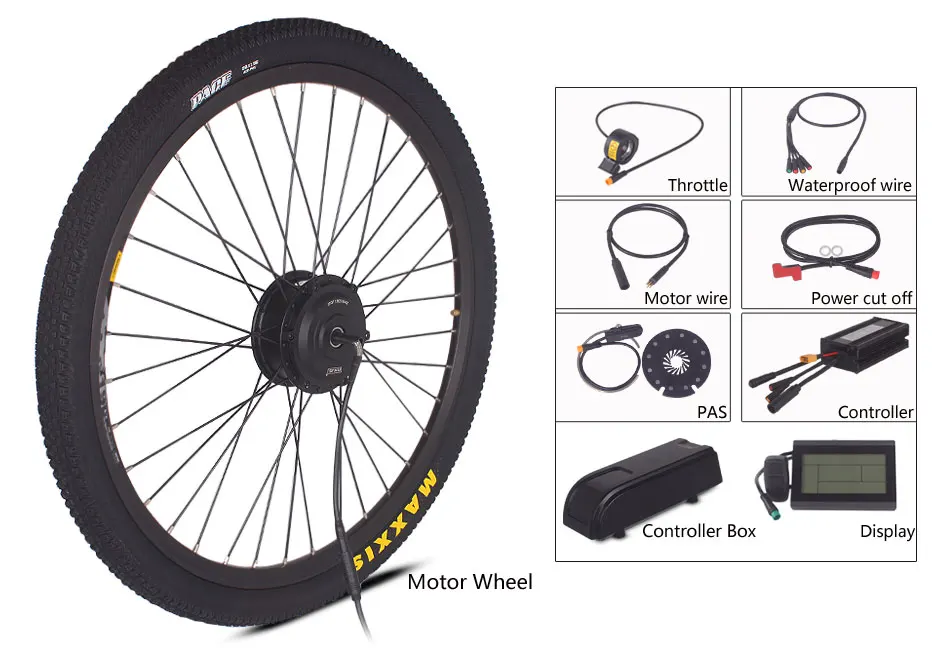 Набор Chamrider ebike 36 в 48 в 250 Вт 350 Вт Электрический велосипед конверсионный комплект Julet водонепроницаемый разъем MXUS двигатель LCD3 дисплей