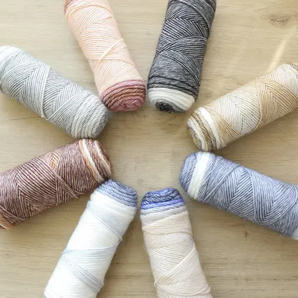 100 г/моток окрашенная хлопковая пряжа зимняя модная градиентная для ручного