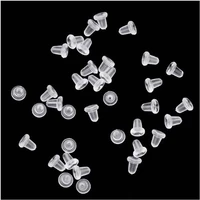 50pcslot silicone rubber earring clasp styles ear nut earrings jewelry accessories plugging earring back earstud findings