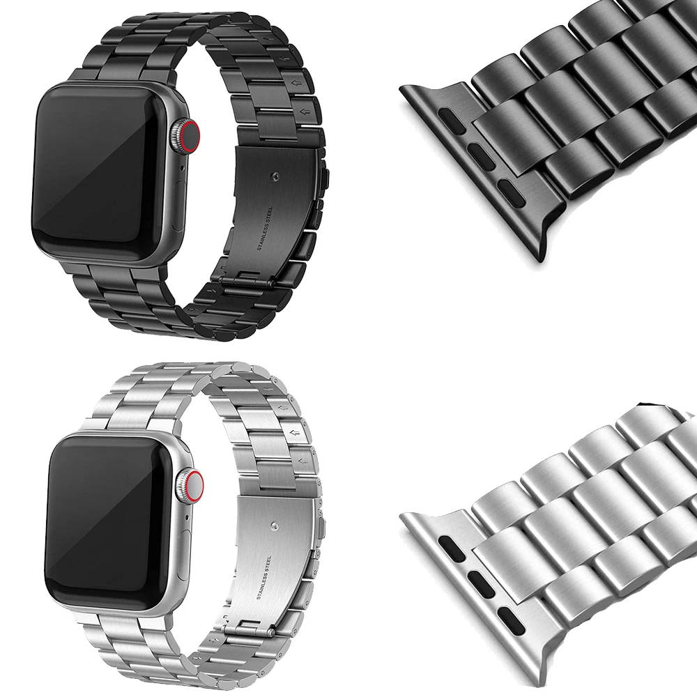 Ремешок металлический из нержавеющей стали для Apple Watch 7/6/5/4/3/2/1 поколения