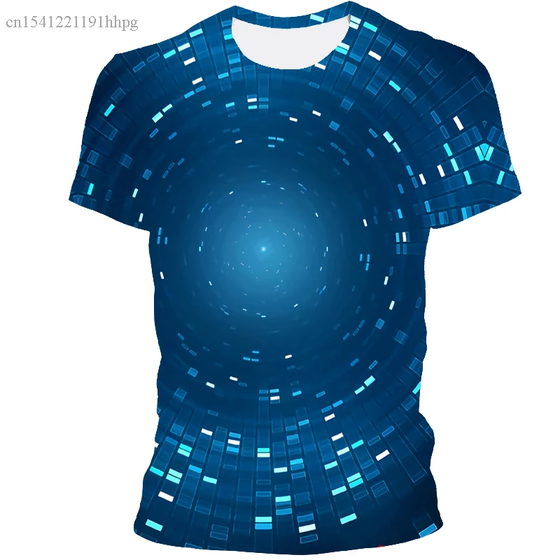 

2021 New Summer Three-dimensional 3D vortex T-shirt Men Women Fashion 3D T Shirt Short Sleeve Harajuku Hip Hop Cute Tshirt