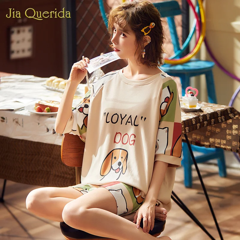 Новинка 2020 модный стиль мультяшный принт домашняя одежда Пижама для женщин