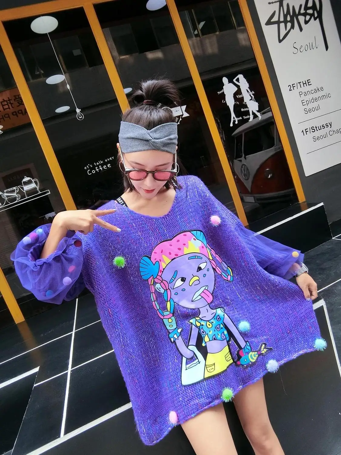 Негабаритный Повседневный свободный свитер пуловеры сетчатая трикотажная