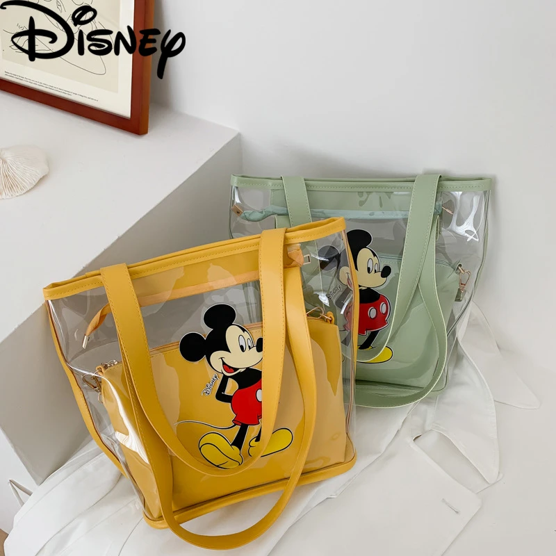 Женская прозрачная сумка-тоут две прозрачные Сумки из искусственной кожи сумки