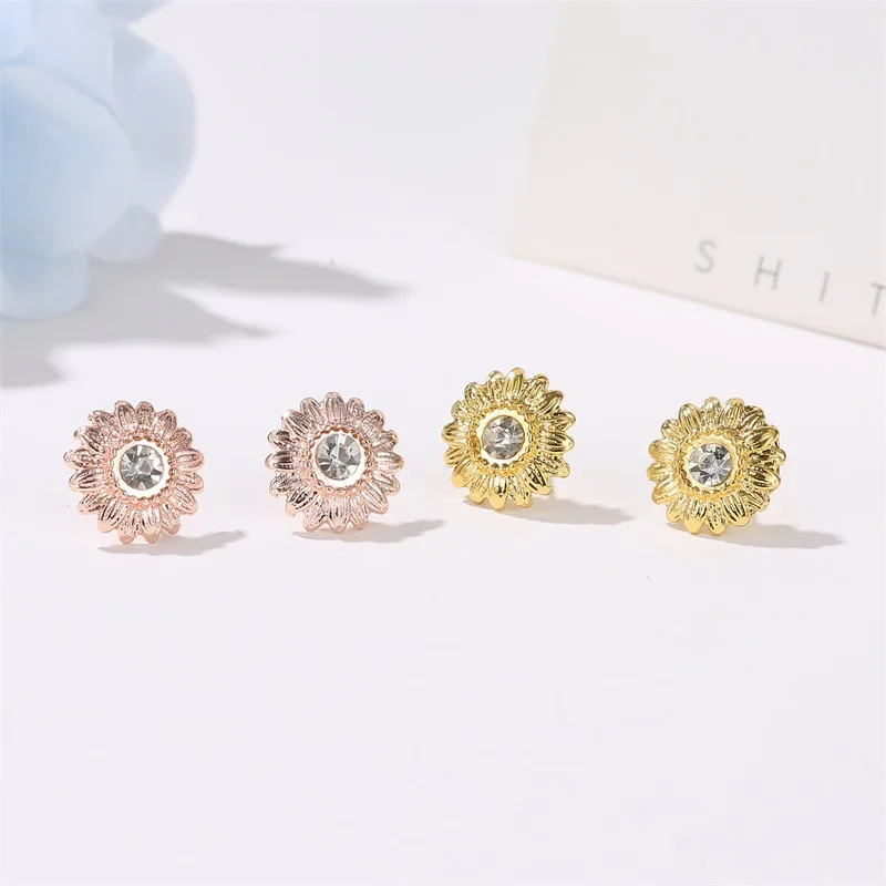 ZYZQ романтические серьги-гвоздики с цветком маргаритки модные розовые золотые