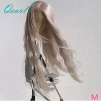 human hair lace frontal wig transparent blonde white color natural wave13x413x6 lace front wig brazilian remy hair 150 30inchs