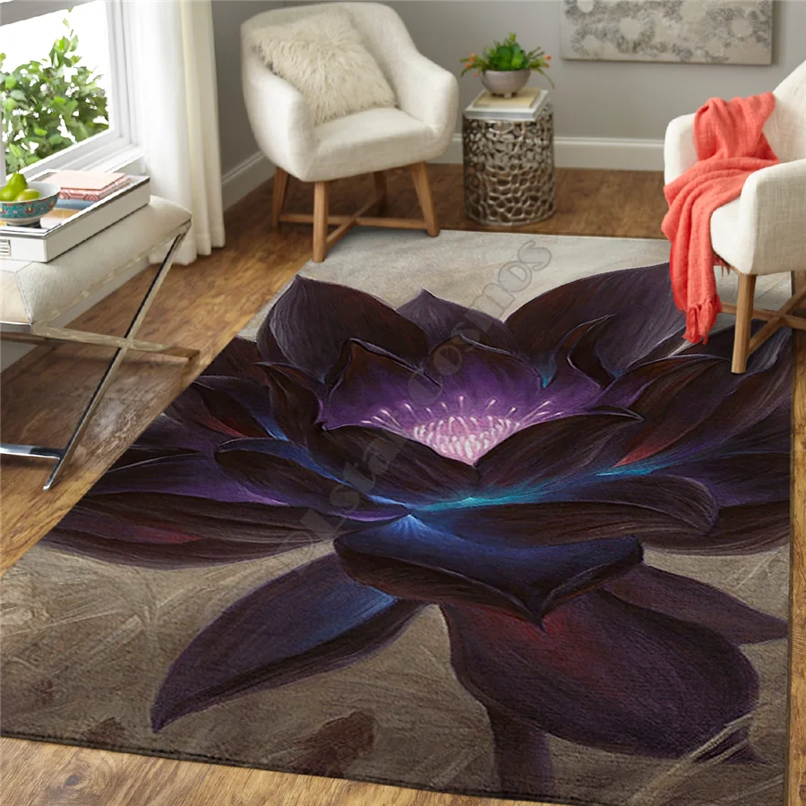 

Fresh flowers Area Rug 3D All Over Printed Non-slip Mat Dining Room Living Room Soft Bedroom Carpet 02