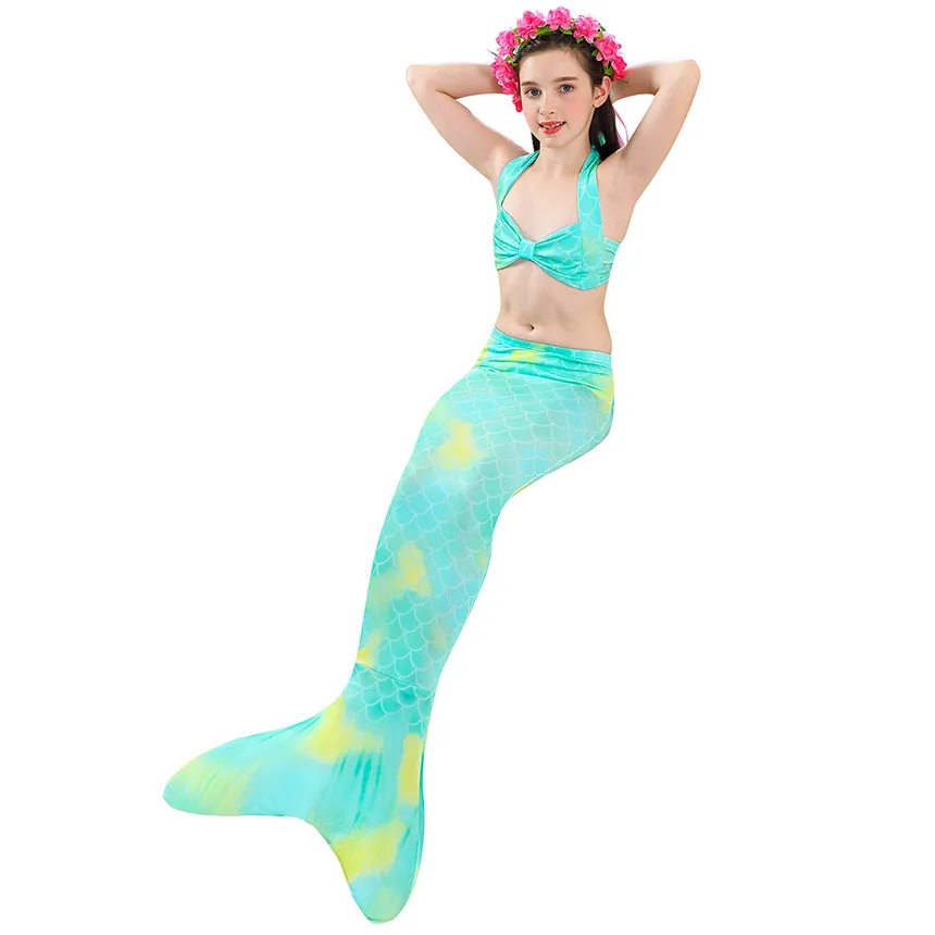 Купальный костюм для девочек красивый детский купальный с хвостом русалки