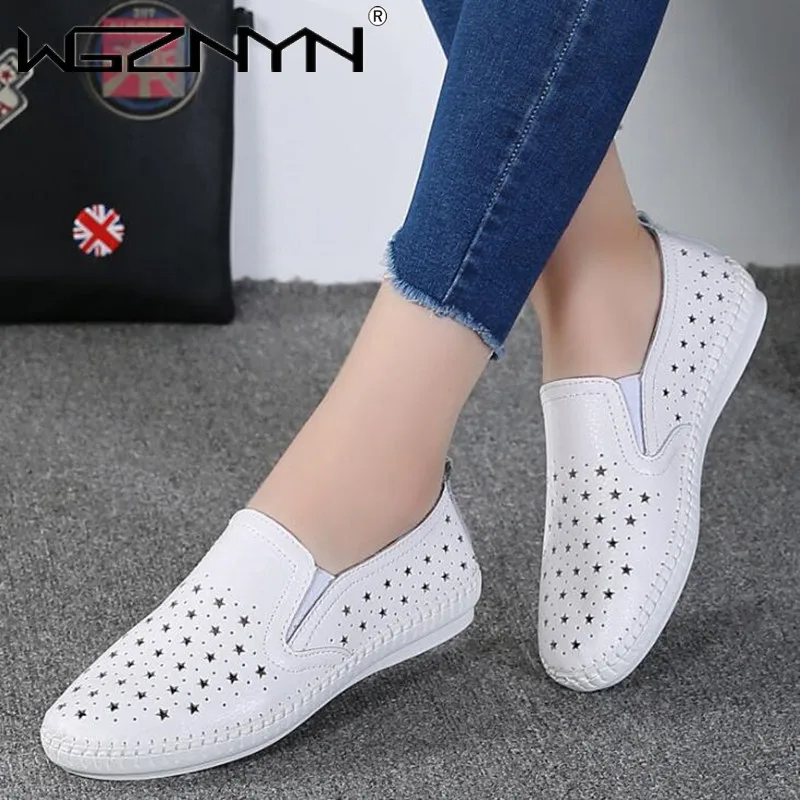 

Spring Autumn Women Flat Loafers Shoes Women Genuine Leather Comfortable Shoes Ladies Comfort Shoes Female Casual Brand Sneakers