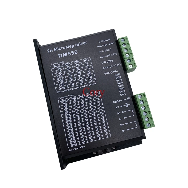 

Драйвер микрошагового двигателя DM556, 1 шт., цифровой, 2 фазы, 0,15 А, контроллер шагового двигателя 57 86 NEMA23 NEMA34 10-55 Гц/мм