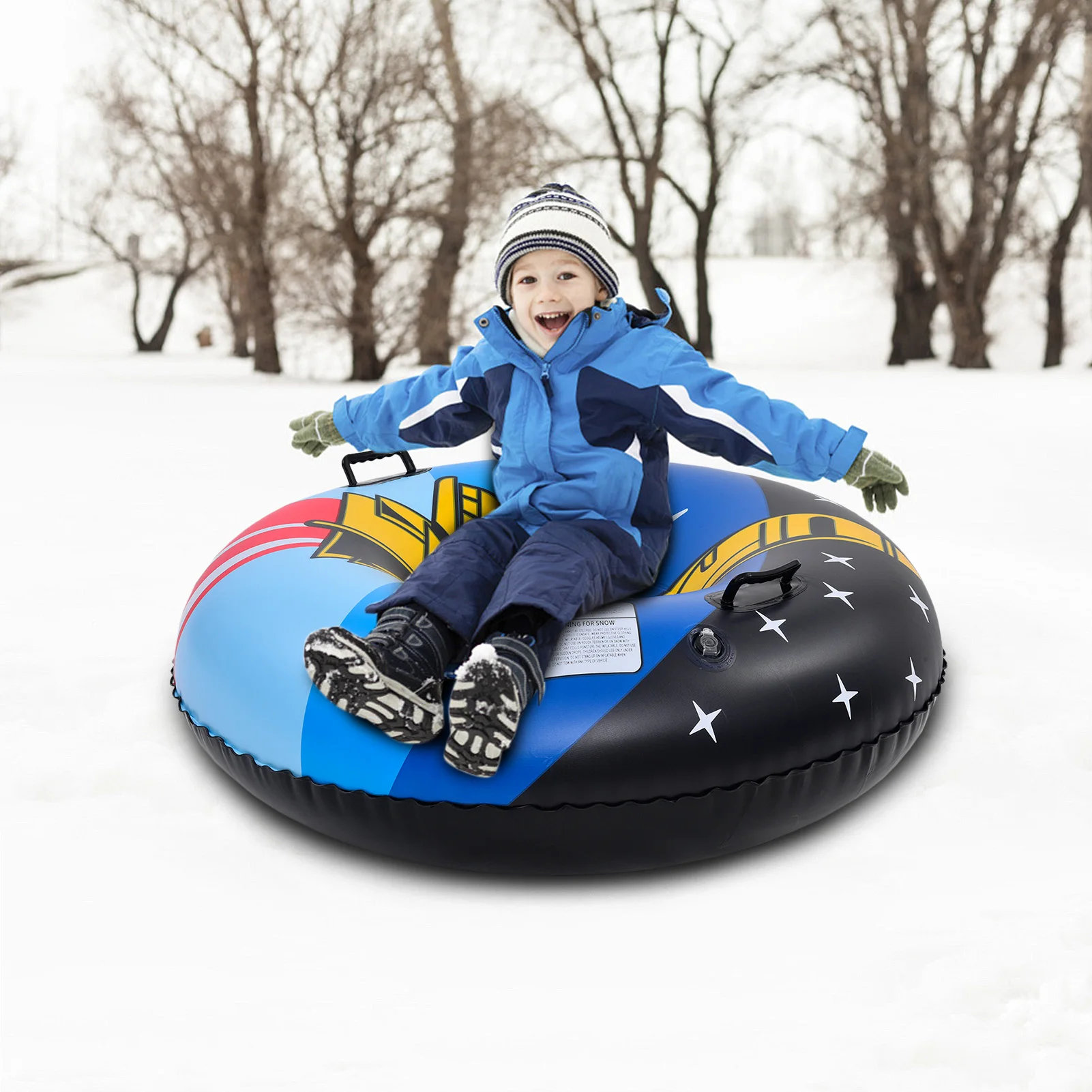 

Floated Skiing Board Ski Circle With Handle Durable PVC Outdoor Children Adult Inflatable Snow Tube Skiing Equipments Snow Toy