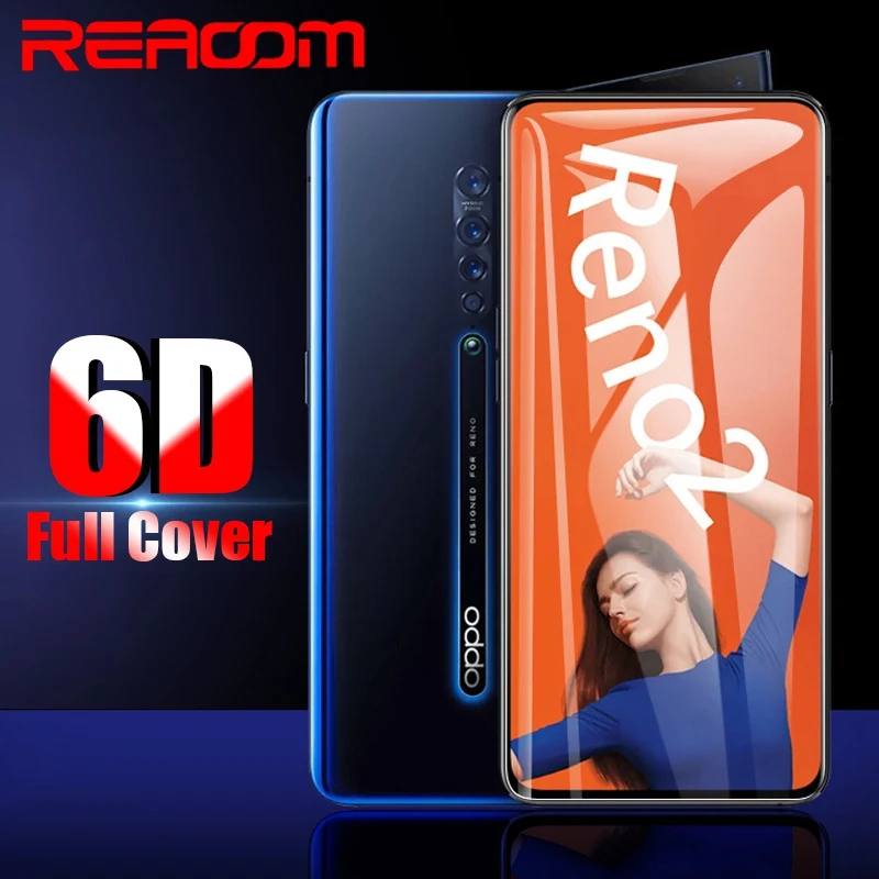 6D закаленное стекло для OPPO Reno 2Z 2 Reno2 Z Защитное экрана полное покрытие Realme 5 Pro X Q C2 A9