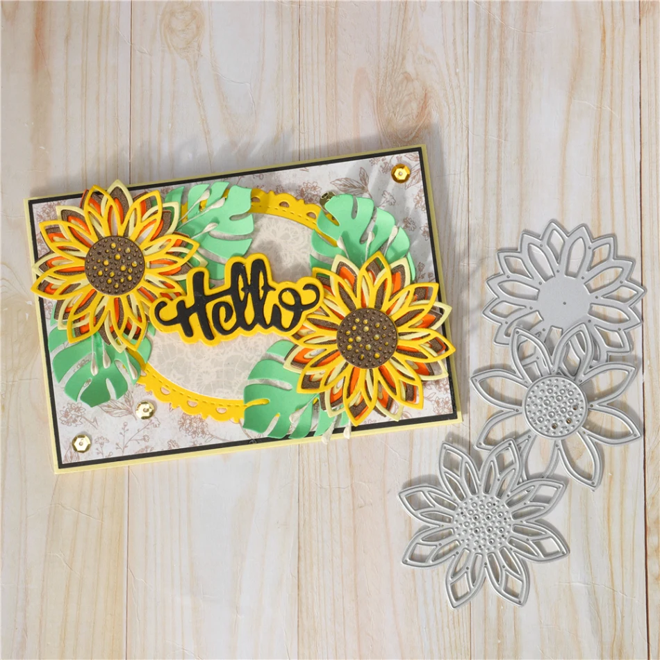 

YaMinSanNiO Floral Petal Metal Cutting Dies for Scrapbooking Paper Card Making Album Punch Knife Flower Cycle Cutter Die Crafts