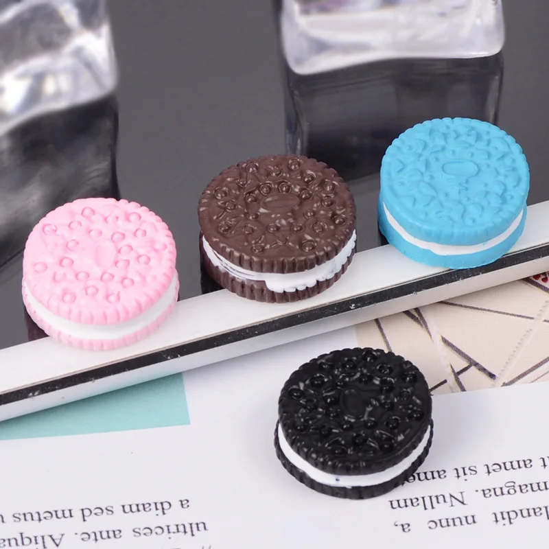 4 шт. Slime Подвески моделирование Еда Oreo клейкие аксессуары бусы расходные