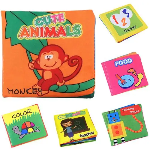 

Baby Soft Cloth Book Animal Colors Shape Educational Toys Intelligence Development Toy For 0-12 Months