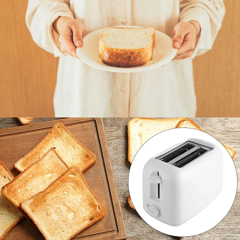 

Hot Toaster 2 Slice Stainless Steel Bread Extra Wide Slot Compact Toasters Electrical Small Bread Machine for Waffle