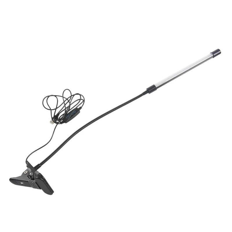 8 Вт Светодиодный светильник с зажимом Настольный 3 режимами 2 м кабель диммер 10