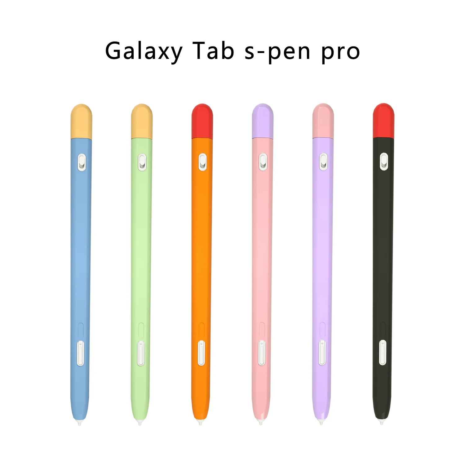 Colorful Cover For Samsung Galaxy Tab Tablet S Pen Pro Pencil Case SPen Pro Bag Non-slip Protection Silicone Sleeve Protector