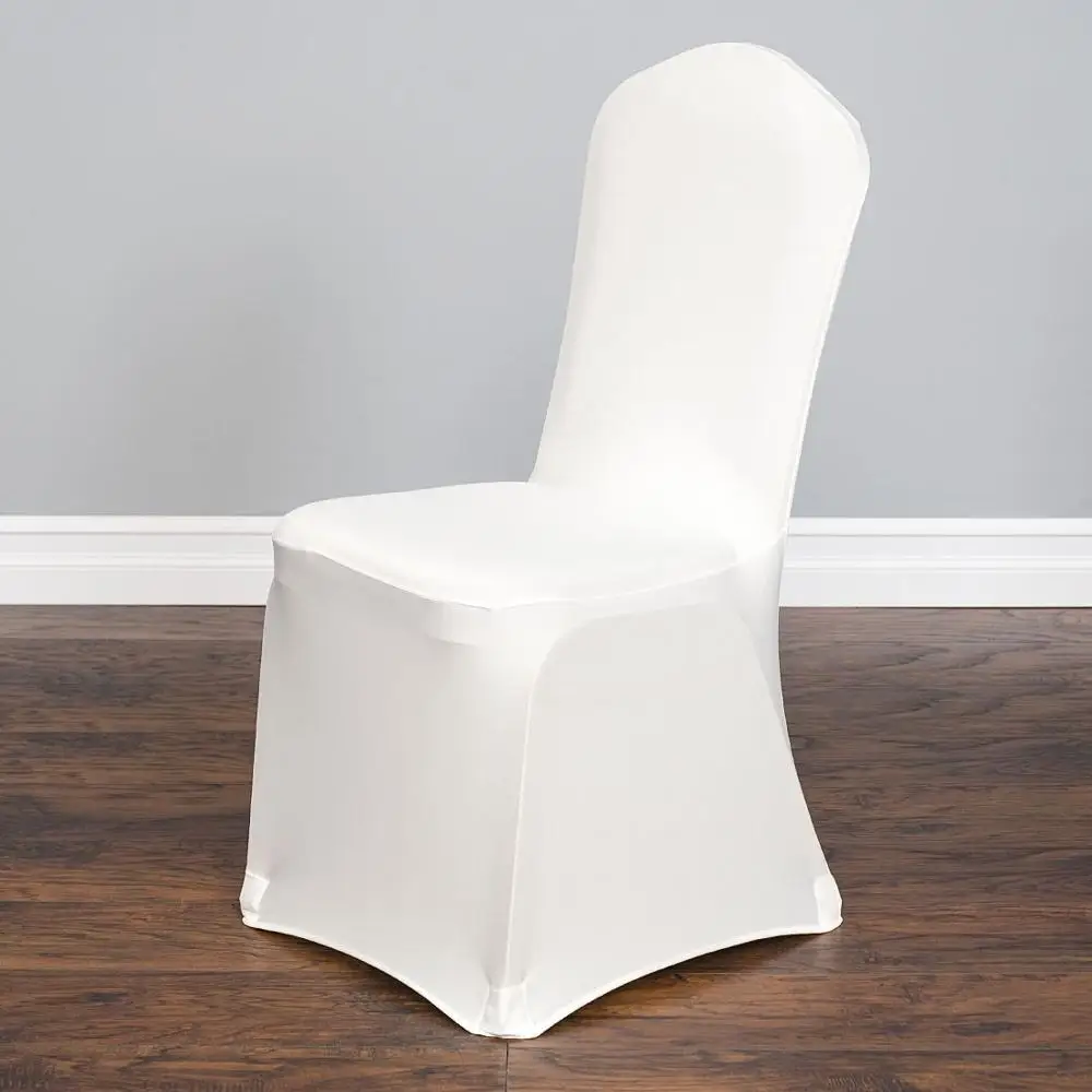 HAORUI White Wedding Party Chair Cover Spandex Stretch For Hotel Banquet Home 20PCS Meeting Covers Wholesale | Дом и сад